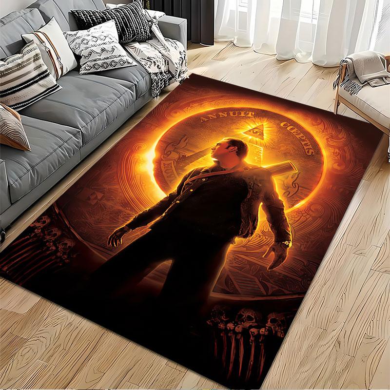 "Illuminati Symbol Design Carpet" suitable as a non-slip mat for the living room or bedroom sofa