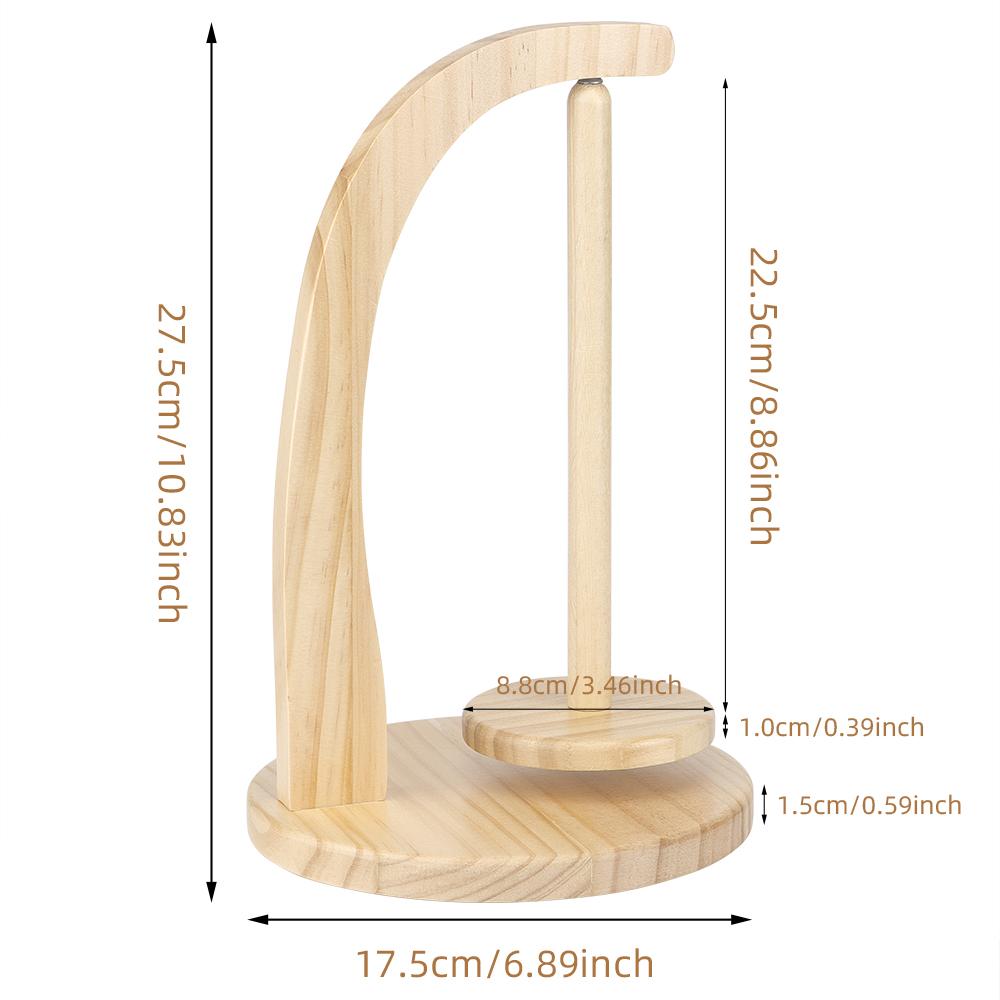 1pc DIY yarn storage holder, professional wooden rotatable yarn winding stand rack, multifunctional hand knitting yarn winder