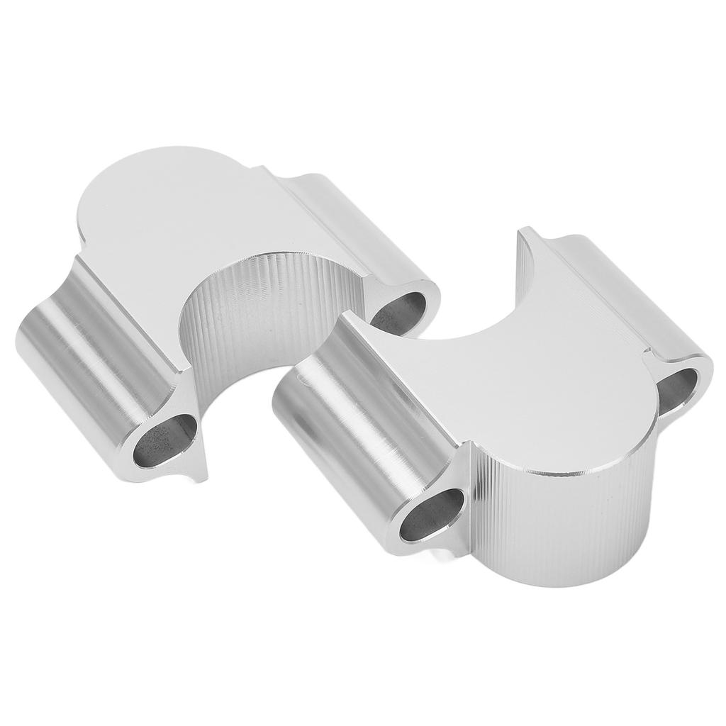 28mm Motorcycle Handlebar Riser Clamp Universal 30mm Height Mount Clamp Replacement For WR250F 2015‑2017 Silver