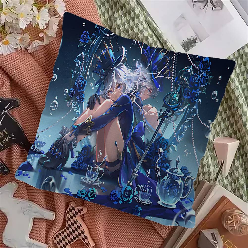 Game F-Furina Pillow Cover Sofa Cushion Cover Home Room Decoration Children Gift