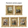 1Pc Golden Retro Carved Flower European Style Resin Photo Frame Classic Relief Random Photo Paper Swing Table