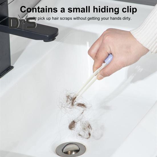 Automatic Cloth Clamp Mop with Rag 360 Degree Rotating Extended Mop Dry/Wet Dual-Purpose Household Cleaning Mop