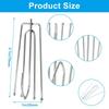 Stainless Steel Drapery Hook and Pin 4 Prongs Curtain Pleat Tape Hooks,Pinch Pleat Curtain Hooks for Pleated Drape