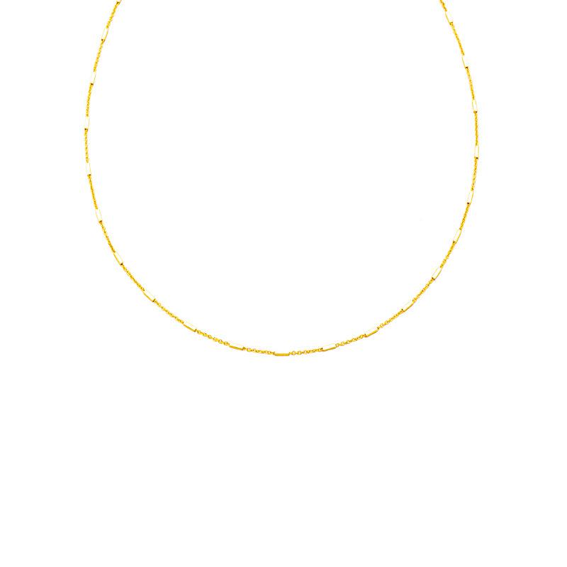 Luxury Gold Geometric Choker Necklace - Minimalist, Long-lasting Color Retention