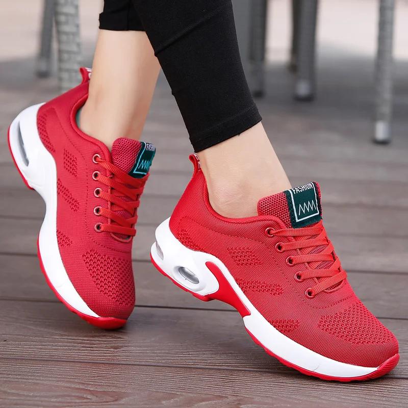 Women'S Shoes Platform Sneakers Mesh Outdoor Running Shoes Chunky Lightweight Women Casual Shoes Luxury White Vulcanized Shoe