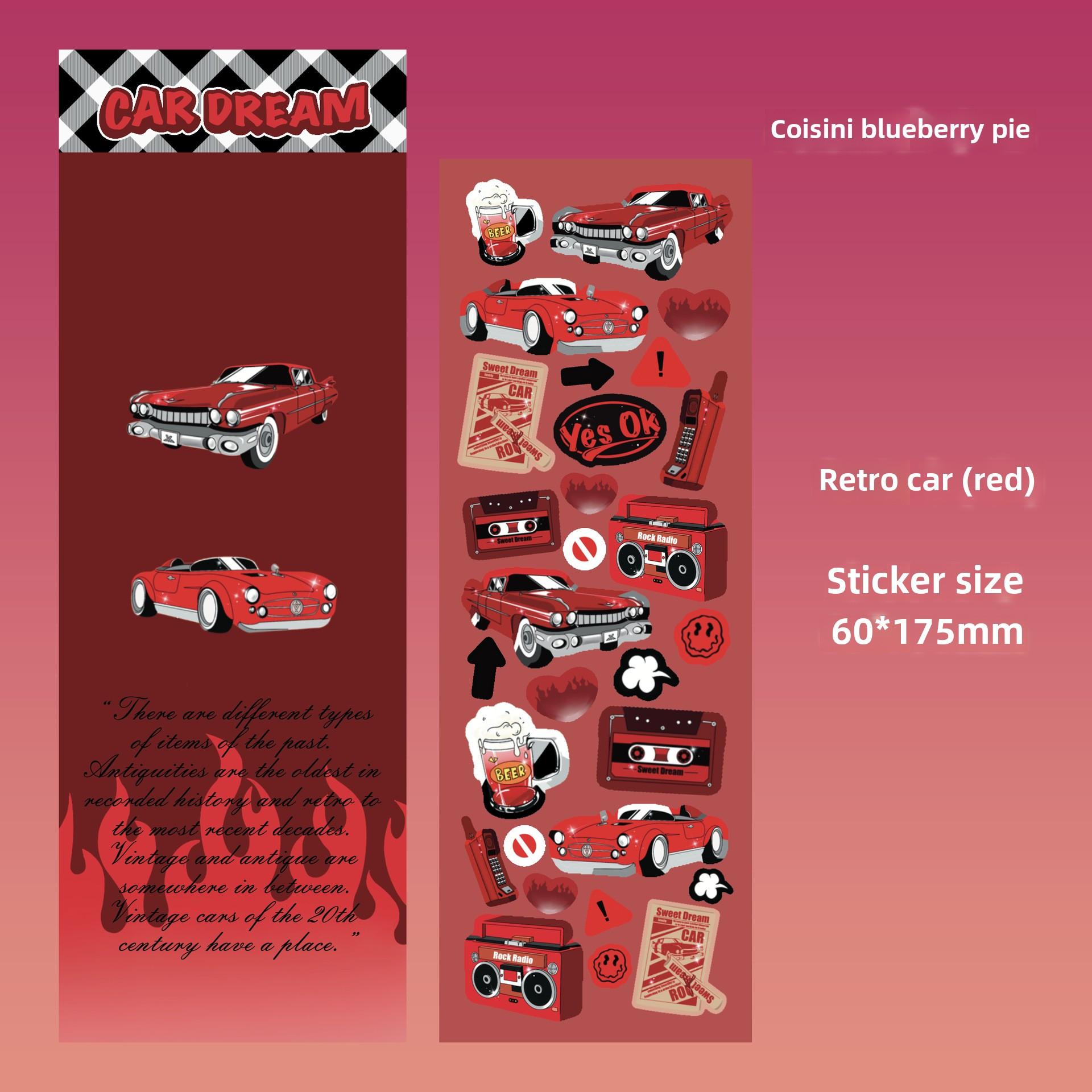 

Американская ретро-наклейка на автомобиль Ins корейский мультфильм Laser Goo Card Hand Account DIY Декоративная наклейка