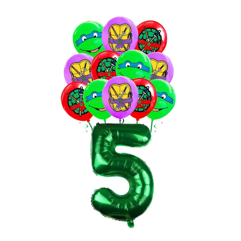 Cartoon Turtles Birthday Party Decoration Favors Cups Plates Stickers Bunting Flag Balloons For Kids Favors Baby Shower Supplies