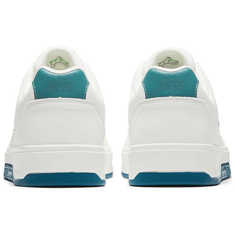 Anta Basic Non-Slip Shock Absorbing Low-Top Sneakers Men Sneakers White Green 112438012-3