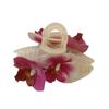 Cloth Orchid Hair Clip Butterfly Orchid Large Shark Clip Creative Flower Hair Claw  Female