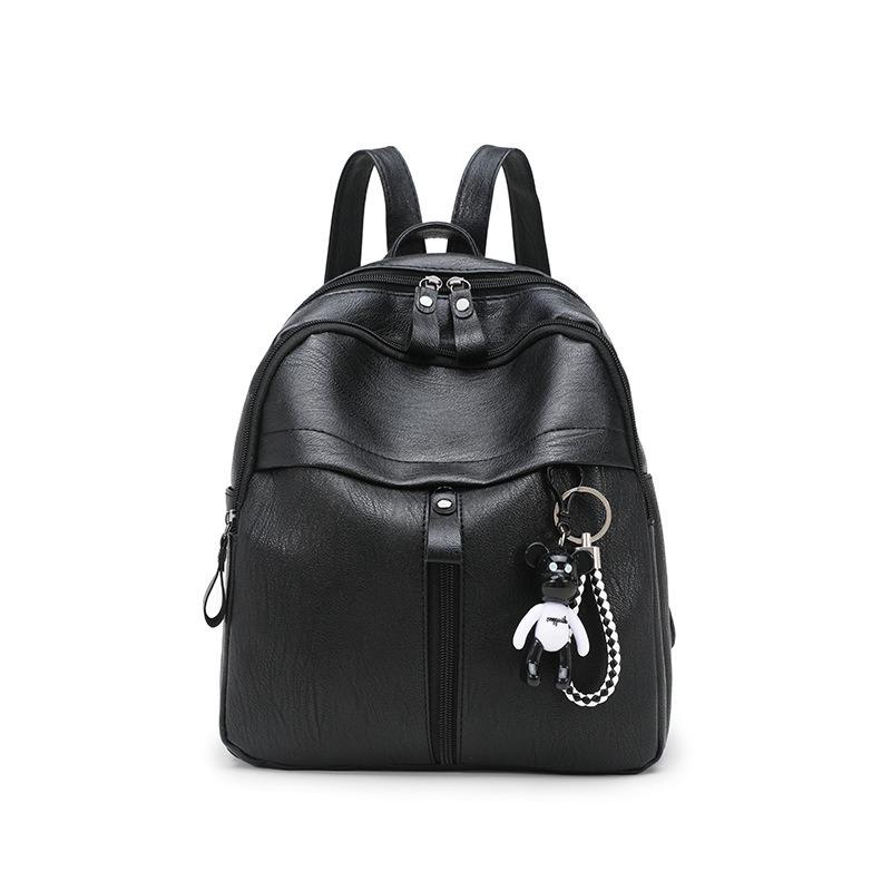 

School Bag Female Large Capacity Commuter Backpack European and American чорний