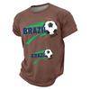 Men's Casual Lightweight Breathable Short Sleeve T-Shirt Crew Neck Printed Graphic Design for Everyday Wear Sports and Leisure