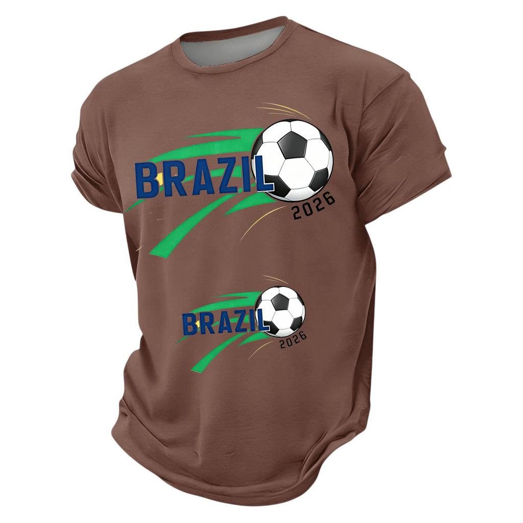 Men's Casual Lightweight Breathable Short Sleeve T-Shirt Crew Neck Printed Graphic Design for Everyday Wear Sports and Leisure