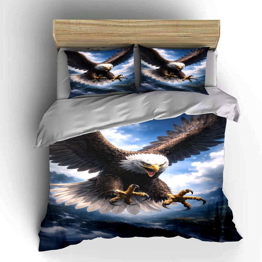 Soaring bald eagle design. Bedding sets Duvet cover sets Duvet covers Pillowcases(1*Duvet Cover 2*Pillowcases without duvet insert)