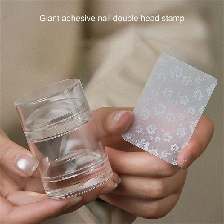 Jelly Clear Nail Stamper Nail Scrapers Silicone Nail Art Stamper Nail Stamping Kits DIY Nail Art Tools Nail Salon-Home