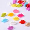SUPVOX DIY Sewing Accessories Felt Leaves Sewing Buttons Nylon Buttons Lips Shape Base Buttons for Crafting Sewing Scarpbooking Scarf Clothes Random