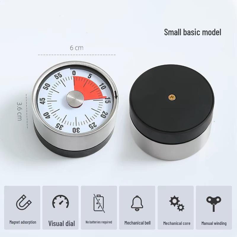 

Механический кухонный таймер из нержавеющей стали в японском стиле с будильником для студентов