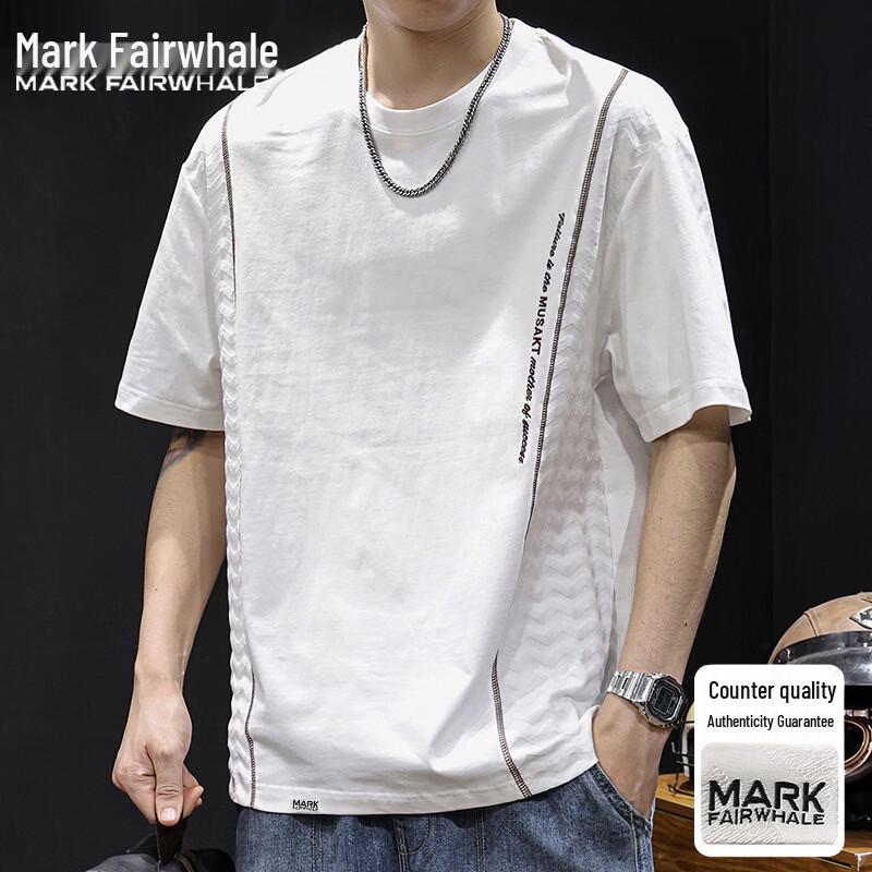 Mark Fairwhale Men s Summer Pure Cotton Heavyweight T-Shirt 2XL