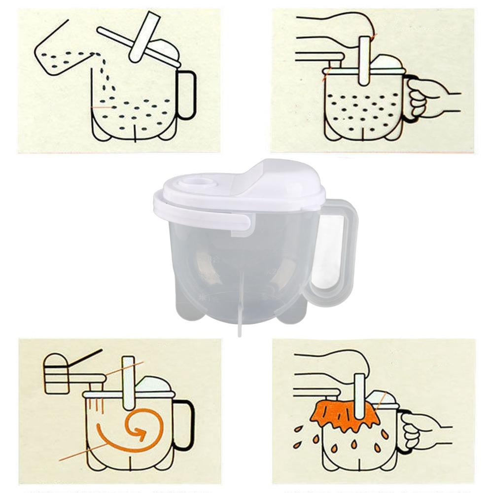 ABS Rice Washer with Handle Effort Saving Grains Washing Bowl Reusable Multi-functional Rice Strainer Washing Rice