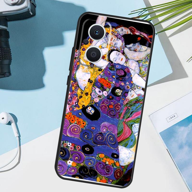 Sternennacht Klimt Kuss Hülle Für OPPO Reno 11 12 13 13F 12F 11F 8T 7 8 10 Pro OPPO Find X8 Pro X6 X3 X5 Lite Abdeckung
