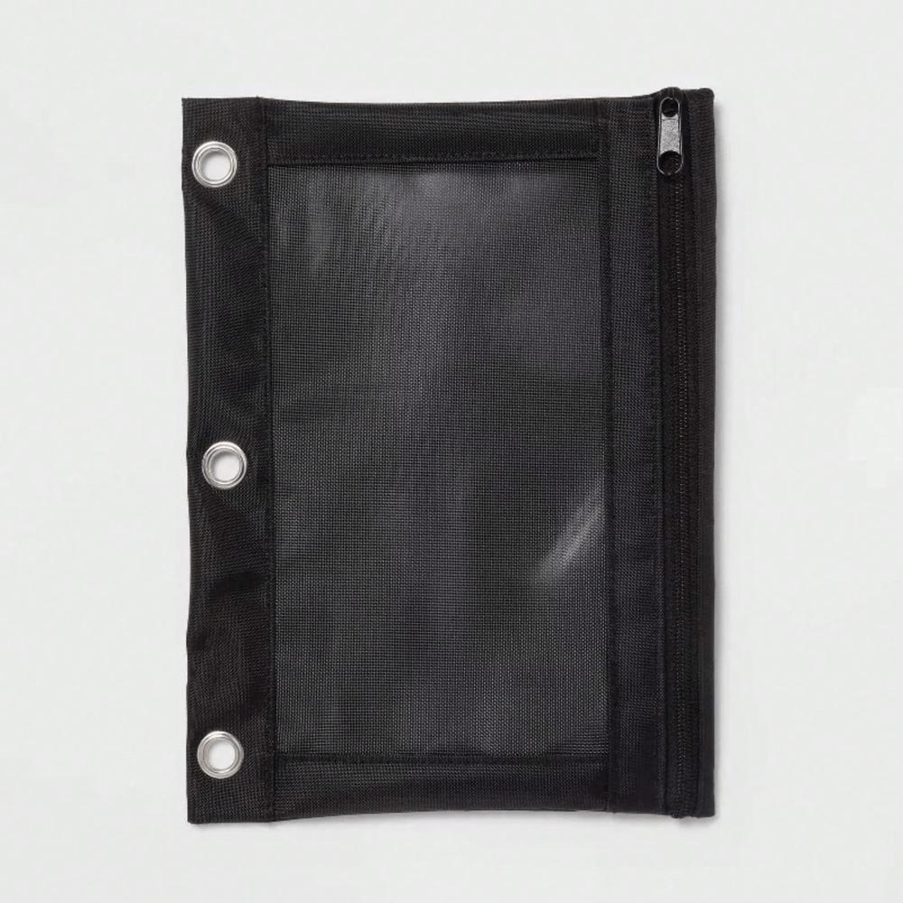 

Mesh Binder Pencil Pouch розовый