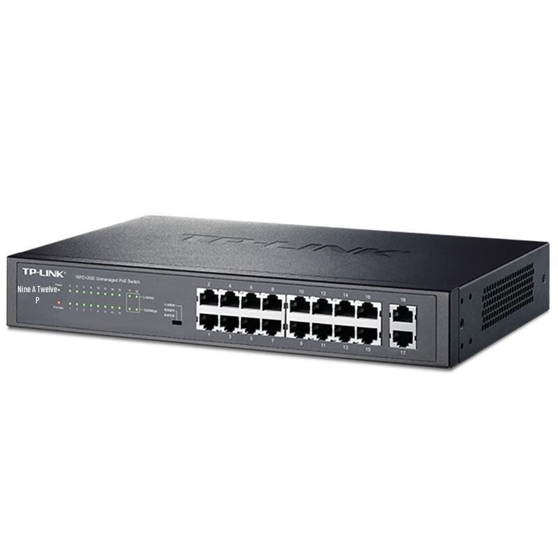 TP-LINK TL-SL1218MP 16-Port Fast Ethernet PoE+ Switch with 2 Gigabit Uplinks