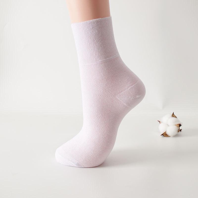 

Женские летние носки из чистого хлопка, сетчатые, дышащие и свободные, длиной до середины икры, послеродовые 35-38(1 pair) белый