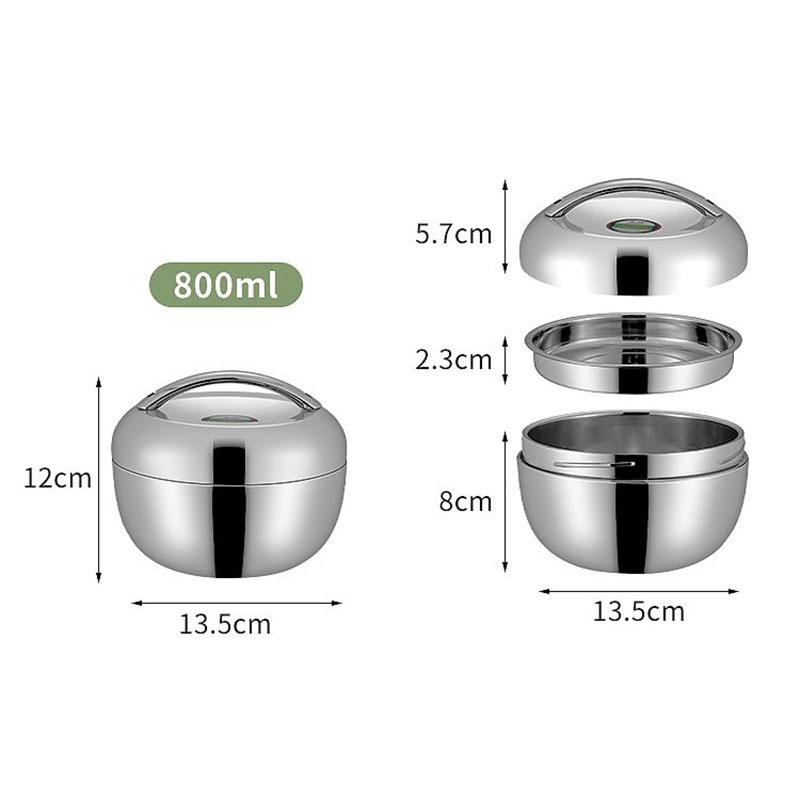 Fiambrera aislante de acero inoxidable, cubo aislante de doble capa, fiambrera portátil creativa, Mini fiambrera, bolsas aislantes