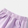 MQDMINI Girls' Knit Casual Pants with Rabbit Bow Pockets