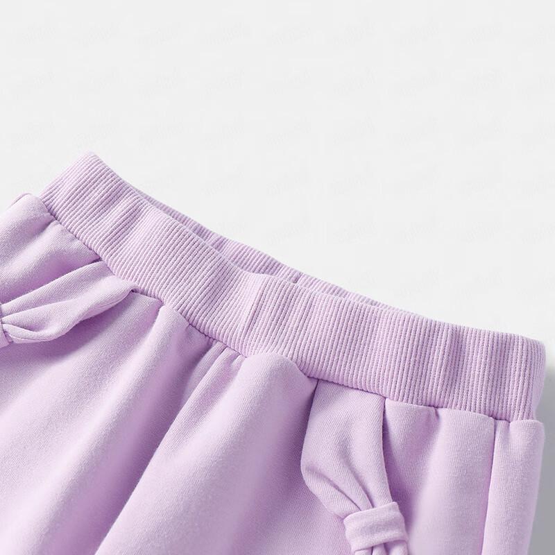 MQDMINI Girls' Knit Casual Pants with Rabbit Bow Pockets