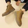 Herrenstiefel Schnürstiefel Herbst Winter Plüsch Warm Herren Baumwollschuhe High Top Arbeitsstiefel Outdoor Mode Warme Schneestiefel Abriebfest