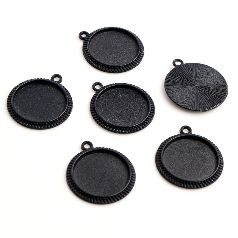 20 Stück 16mm Innenmaß Einfache Anhänger Cabochon Leere Basis Fassung Lünette Tablett DIY Schmuckherstellung Zubehör Komponenten