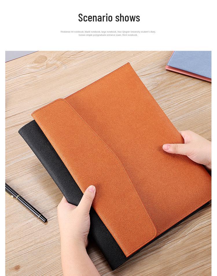A4 Waterproof File Folder with Magnetic Buckle - Large Capacity Business Office Bag, Logo Customizable