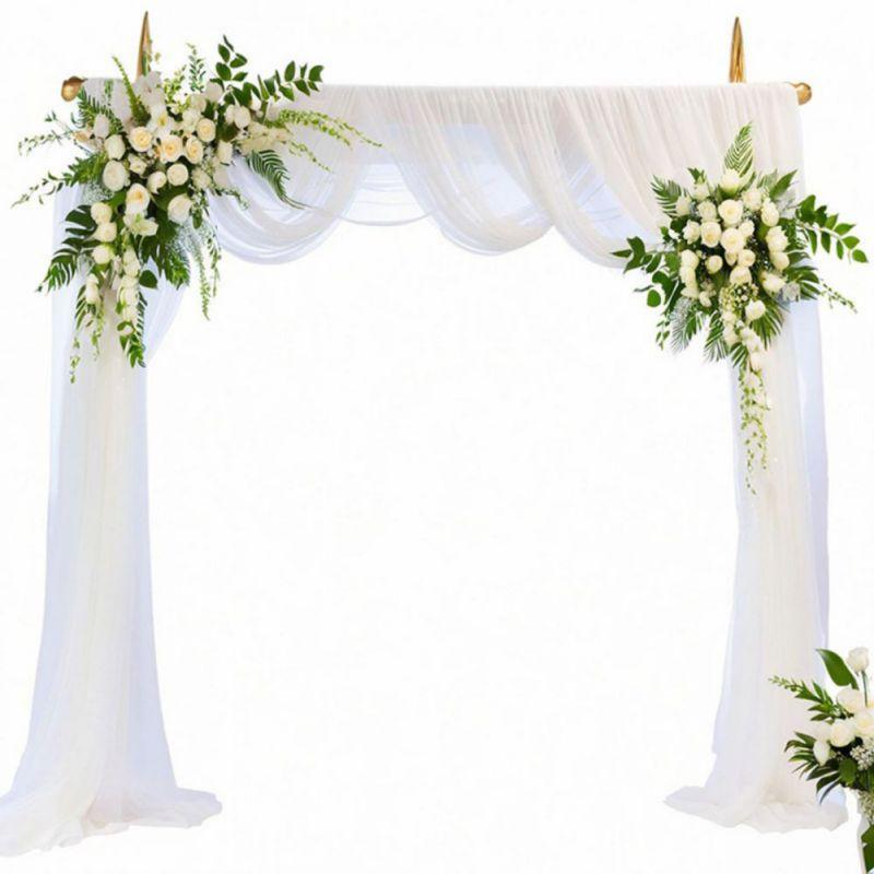 

Wedding Arch Gauze Decorative Mesh Curtain 76*600mm
