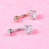 Fashion Heart Shape Sexy Belly Button Rings Belly Piercing Zircon Body Jewelry Navel Piercing Rings