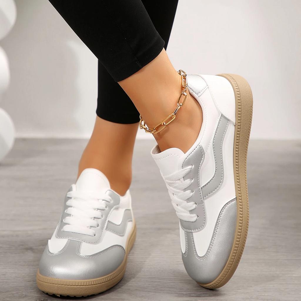 Large Size Single Shoes Women's New Net Surface Shallow Mouth Round Head Rhinestones A Slip-on Thick Sole Casual Women's Shoes