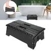 Portable Folding Step Stool Black Step Ladder for Elderly Pregnant Bathroom Travel Use