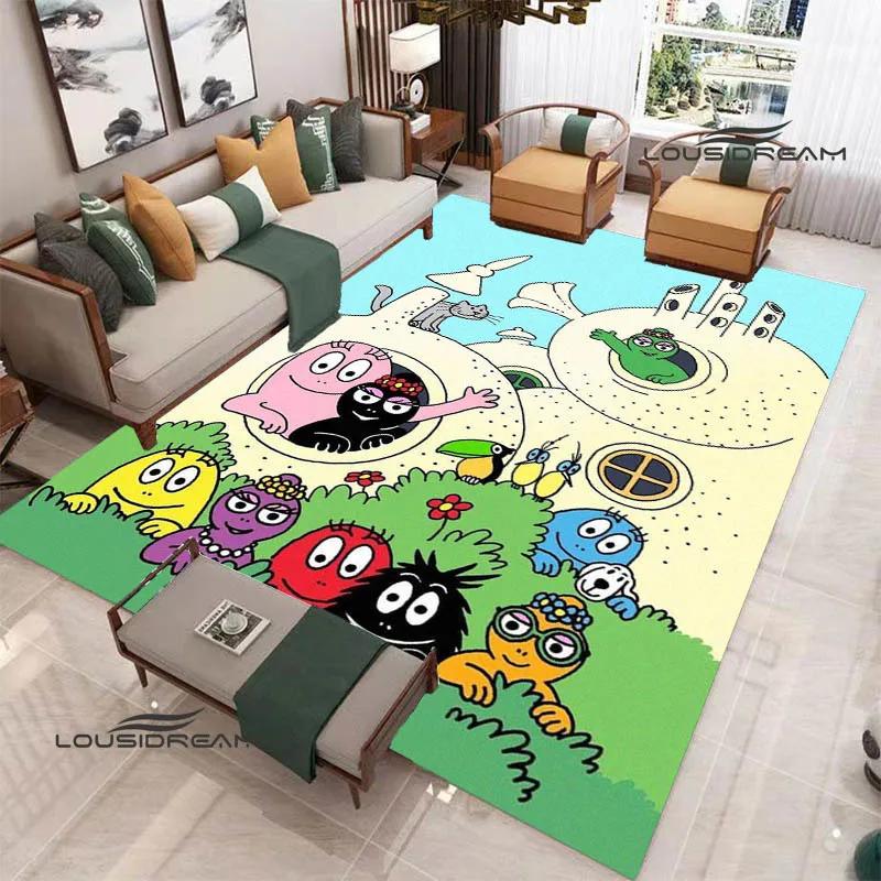 Barbapapa Cartoon Printed Carpet Non-slip Carpet Yoga Mat Door Mat Photography Props Kitchen Mat Home Area Rug Birthday Gift