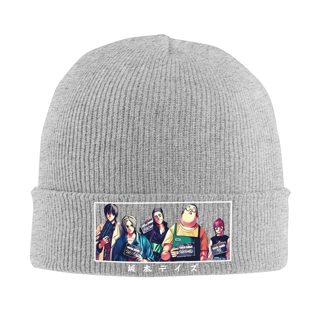 Sakamoto Days In Japanese Anime Knitted Hat  Funny Caps Men Women Gym Beanie Hats Autumn Winter Graphic Head Wrap Bonnet Hats