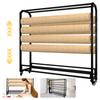 Fabric Roll Storage Rack with Wheels Movable Organizer Holder Wear Resist Fabric Display Shelf for Curtain/Wallpaper/Tablecloth