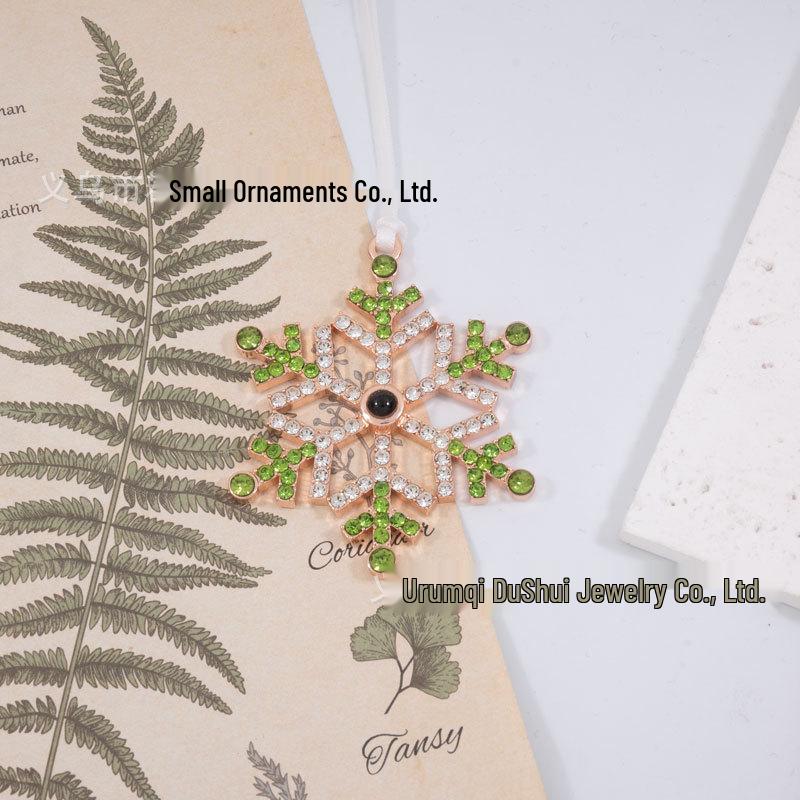 Colorful Pearl Snowflake Projection Christmas Ornament Pendant Gift