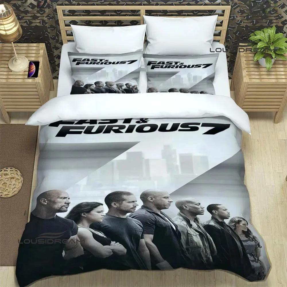 Set da letto stampato Fast & Furious set di biancheria da letto squisito set copripiumino copriletto set da letto lusso regalo di compleanno