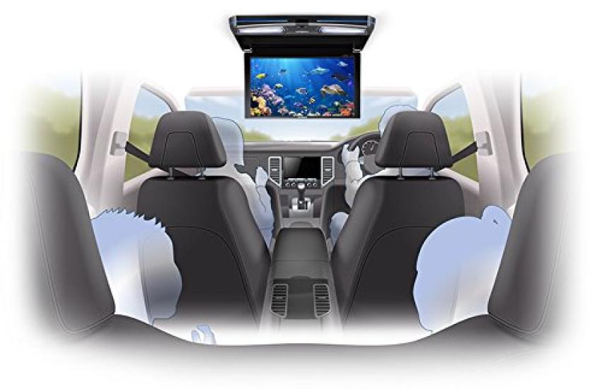 Pioneer Monitor Black WXGA with Interior Light Flip-Down TVM-FW1100-B 11.6-inch (Carrozzeria)