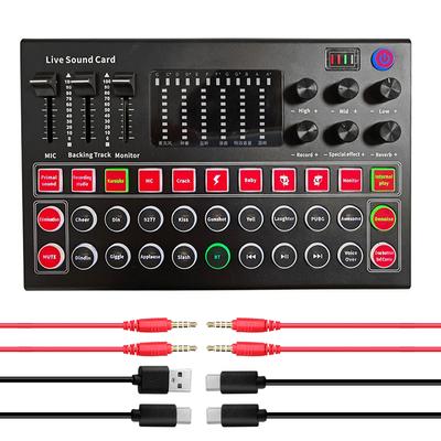 M9 Audio Interface Sound Card Live Voice Mixer External USB Sound Card Multiple Effects Sound Card