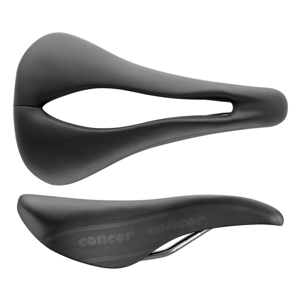 Selle Sanmarco Bicicleta Estrada Bicicleta de Montanha MTB Selim CONCOR Short Dynamic Open Preto 275ML005 Altura 50 mm