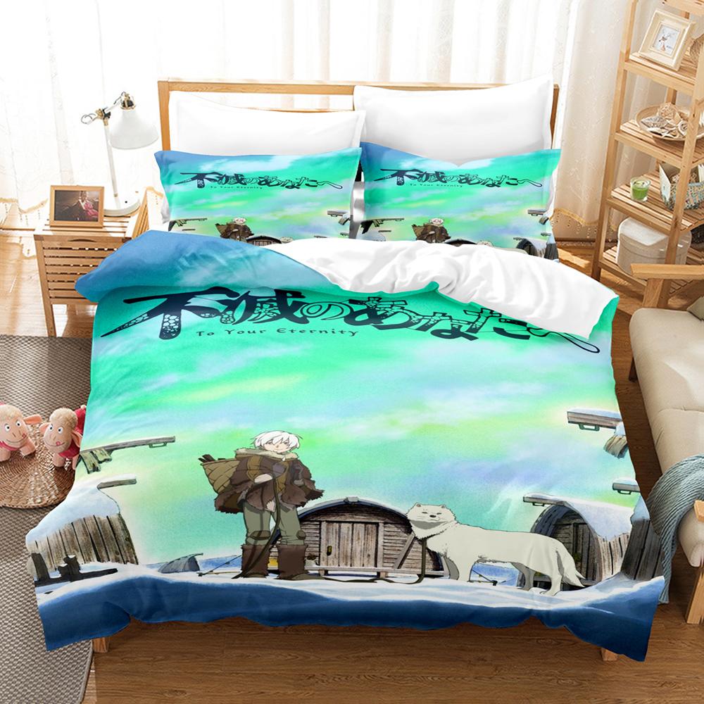 

3d Cartoons To Your Eternity Bedding Sets Duvet Cover Set With Pillowcase Twin Full Queen King Bedclothes Bed Linen Home textile EU Twin 135x200cm