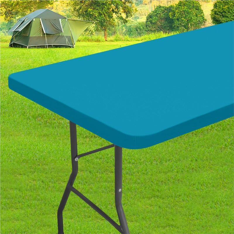 Homaxy Stretch Spandex Washable Elastic Tablecover Round Waterproof Table Cloth Outdoor Retangle Picnic Banquet Party Tablecloth