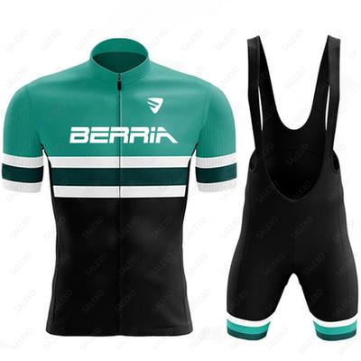 Sady cyklistického dresu BERRIA Team Léto s krátkým rukávem Pánské oblečení na silniční závody na kolo Prodyšný oblek na kolo MTB Ropa Ciclismo