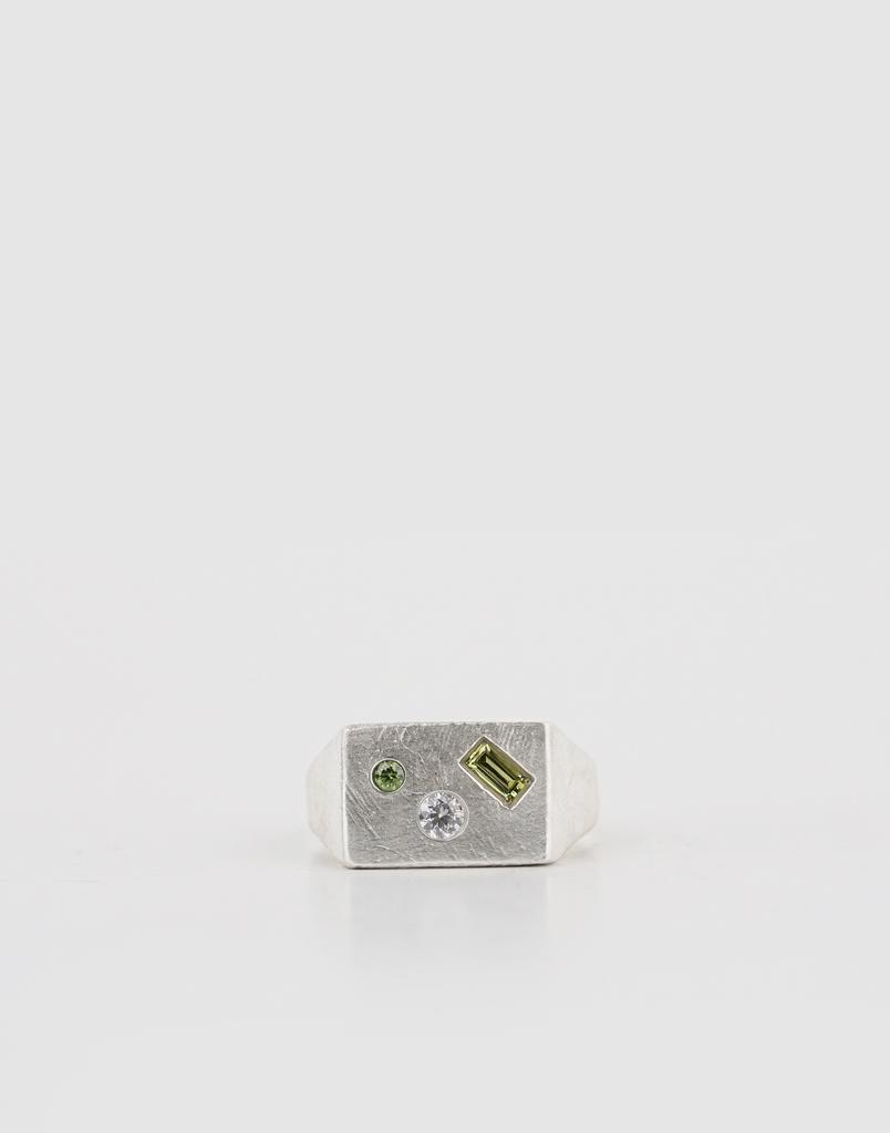 Sylk Olivine Signet Ring