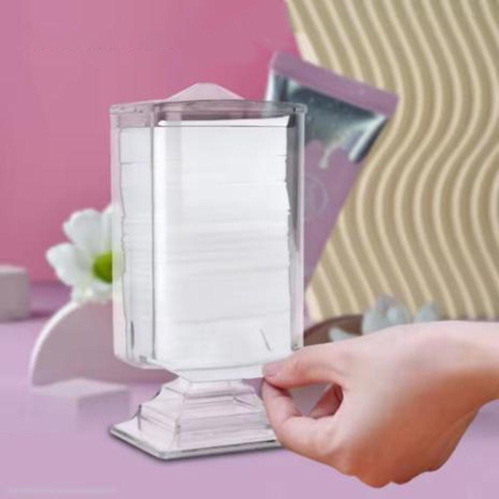 Transparent Cosmetics Cotton Pad Holder Sealed Nail Wipes Organizer Cosmetics Organizer  Vanity