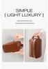 Men's Luxury PU Leather Makeup Bag - Large Capacity, Handheld, Elegant Wash Bag